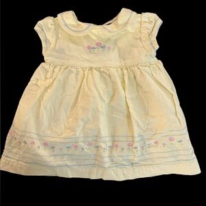 Carter’s Girls Yellow Linen Cap Sleeve Dress, 9m